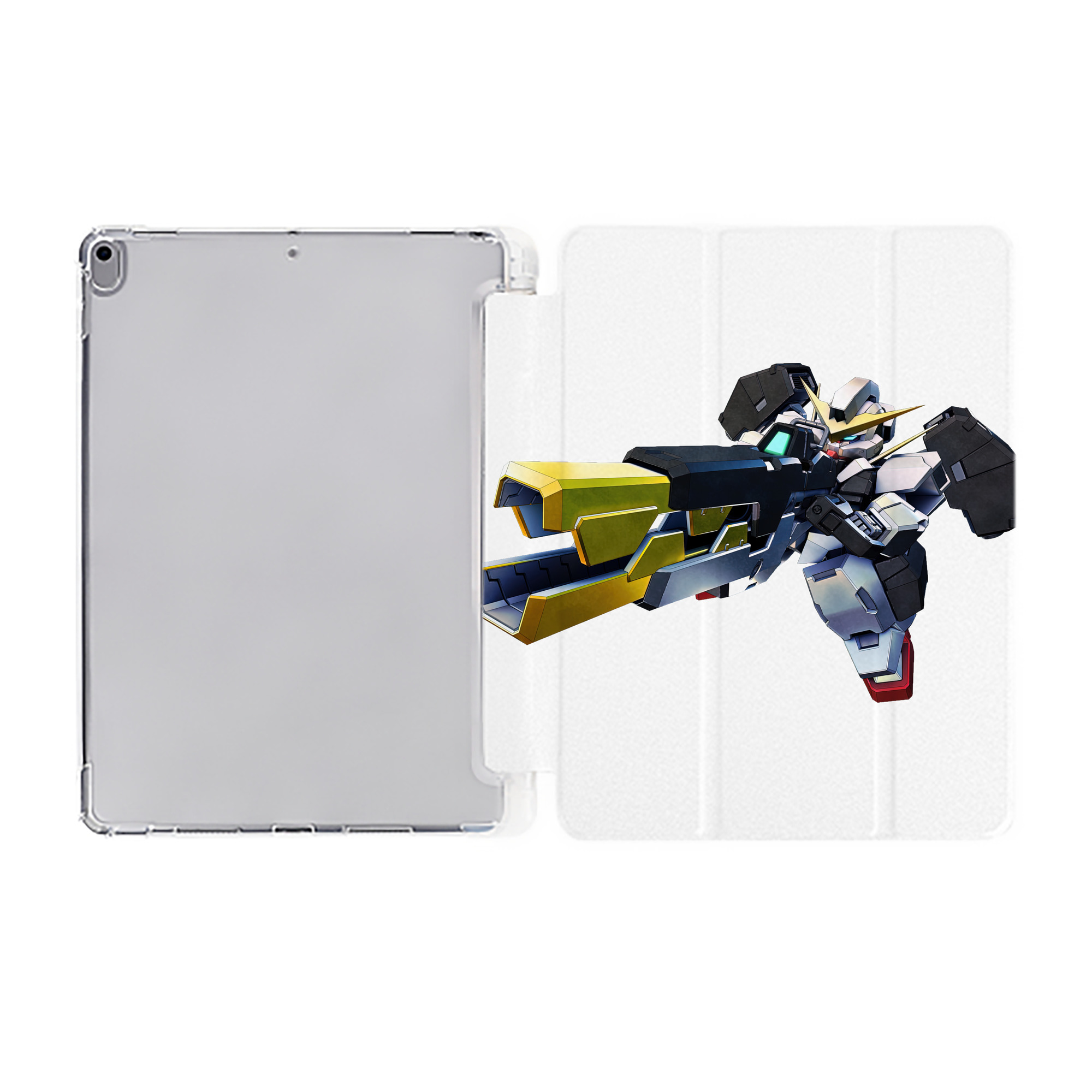（画像用） 機動戦士ガンダム Mobile Suit Gundam IPad ケース ペン収納付き 三つ折りスタンド PUレザー×シリコン 対応機種9.5/10.5/10.9インチ